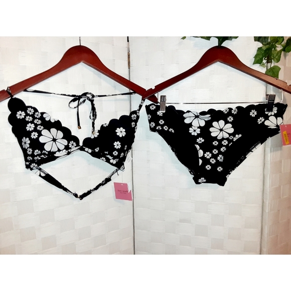 Kate Spade Flower Scalloped Bikini Top & Bottoms - Picture 10 of 16
